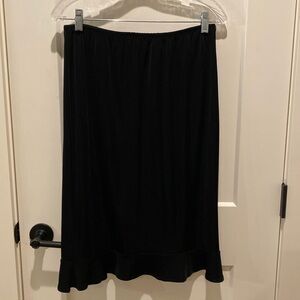Chico’s‎ Traveler Euro Skirt.  Black. Chico’s Size 1. 95% Acetate 5% Spandex